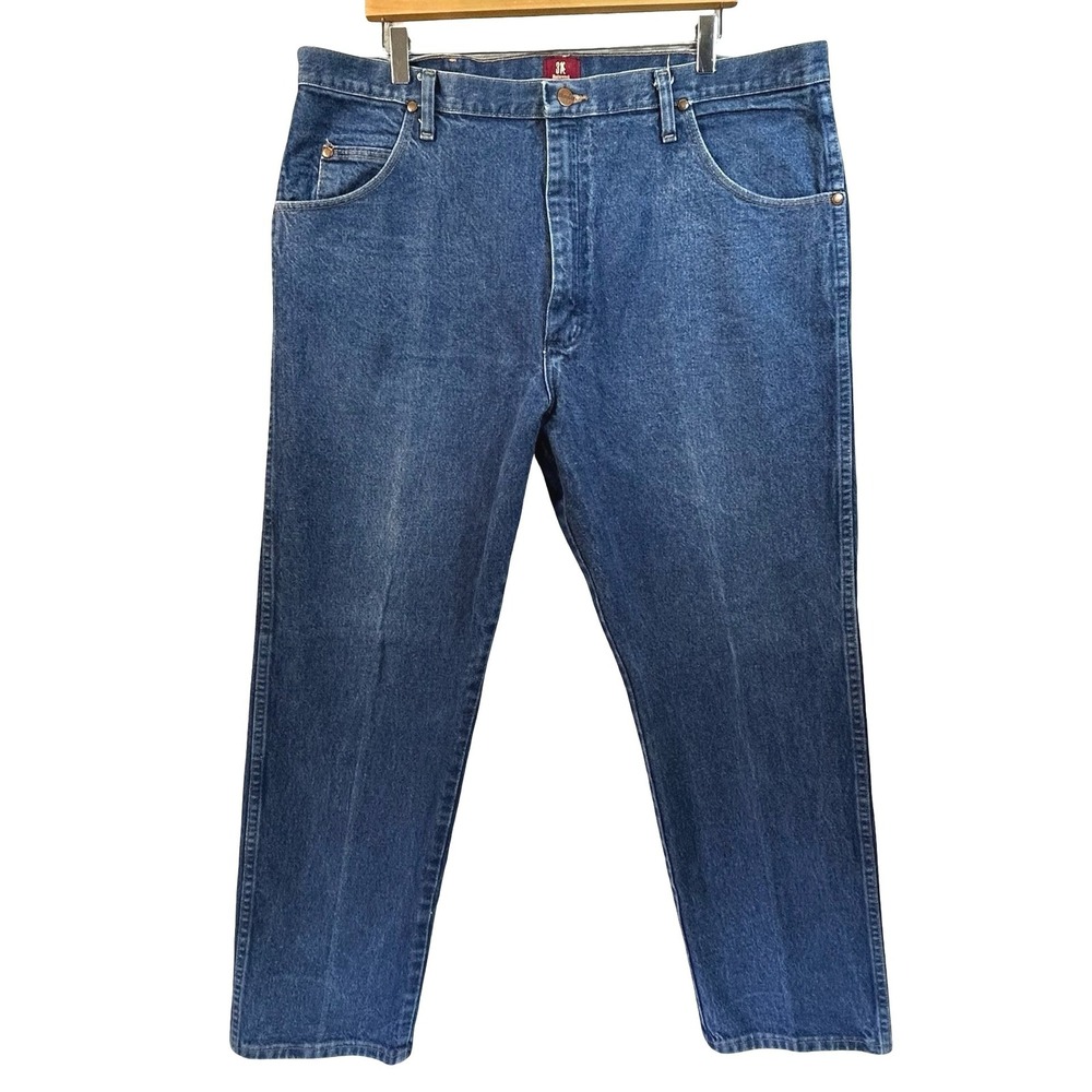 Wrangler 31MWZPW Relaxed Fit Jeans Mens 40x30 Blue Medium Wash Denim Cowboy